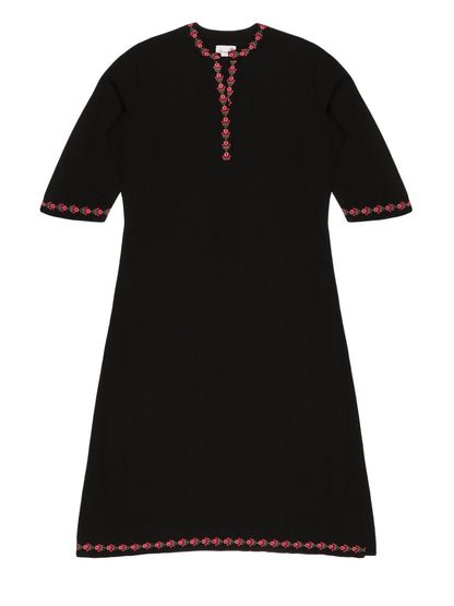 Youngly Round Collar Embroidery Kurti