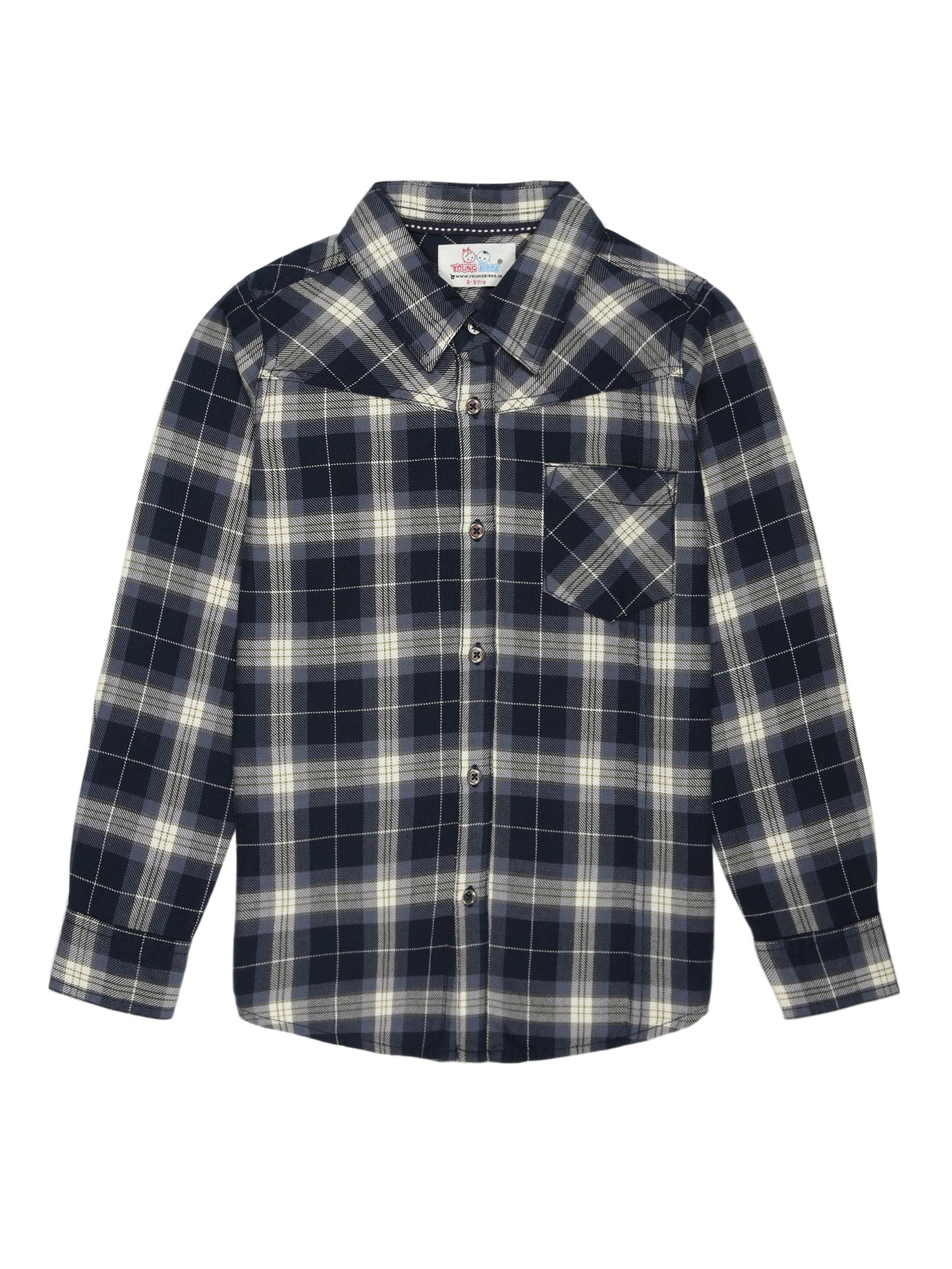 Young Birds Boys Full Sleeve Flannel Shirt