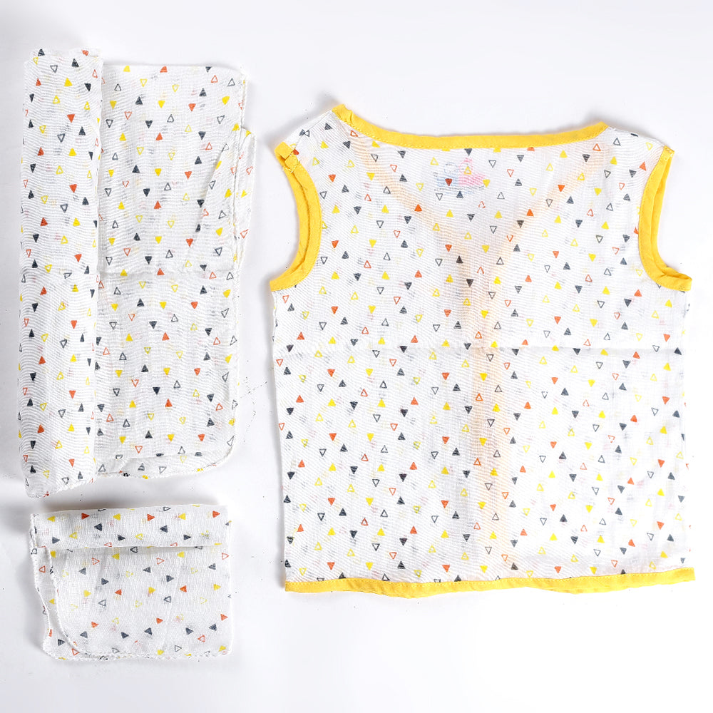 Young Birds Muslin Wrap Born Baby Set (9 Pcs Set)