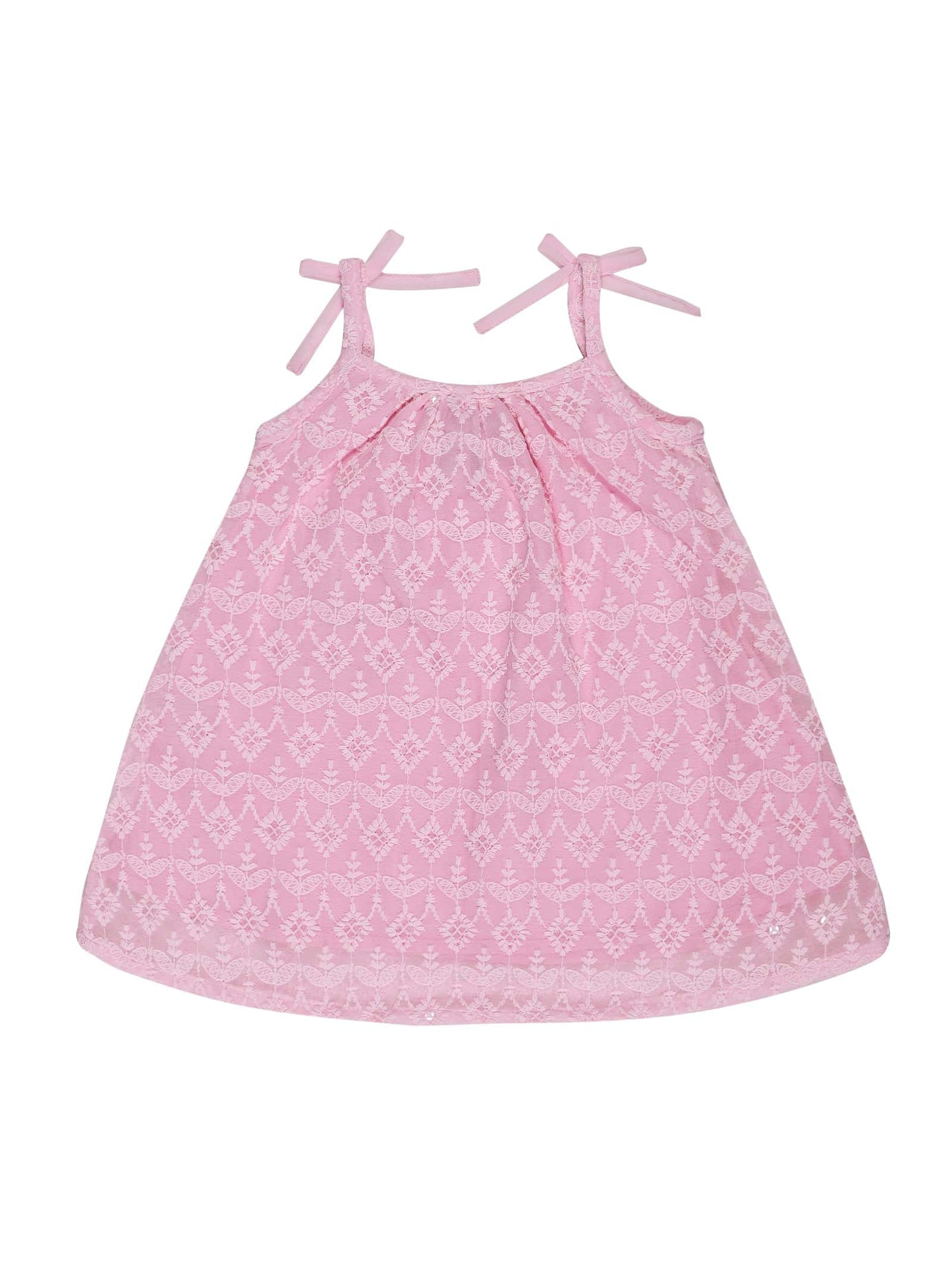 Young Birds All Over Embroidery Baby Dress