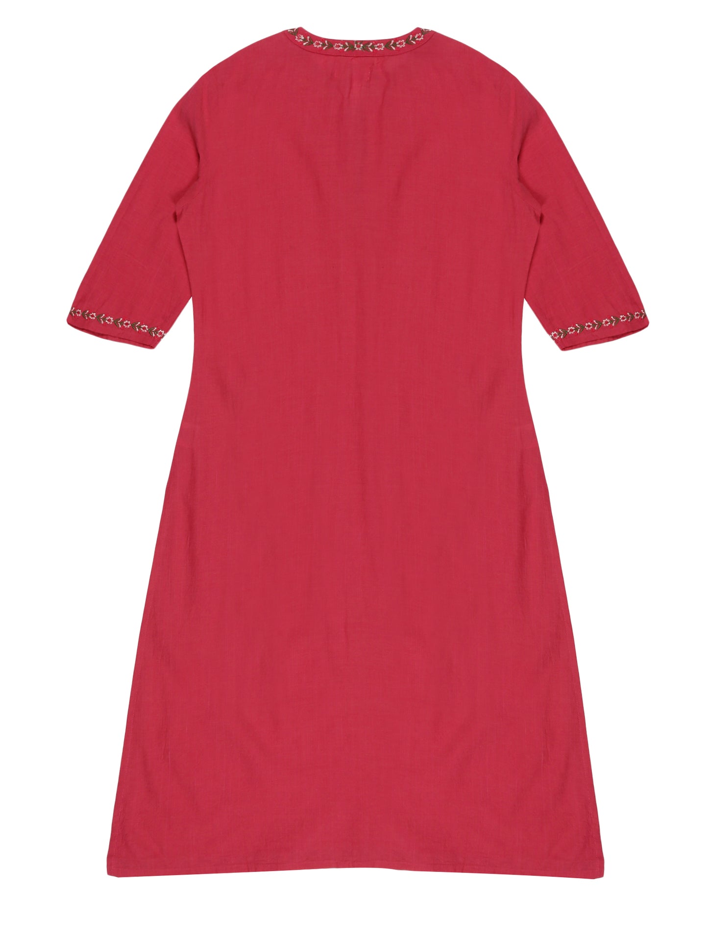 Youngly Round Collar Embroidery Kurti