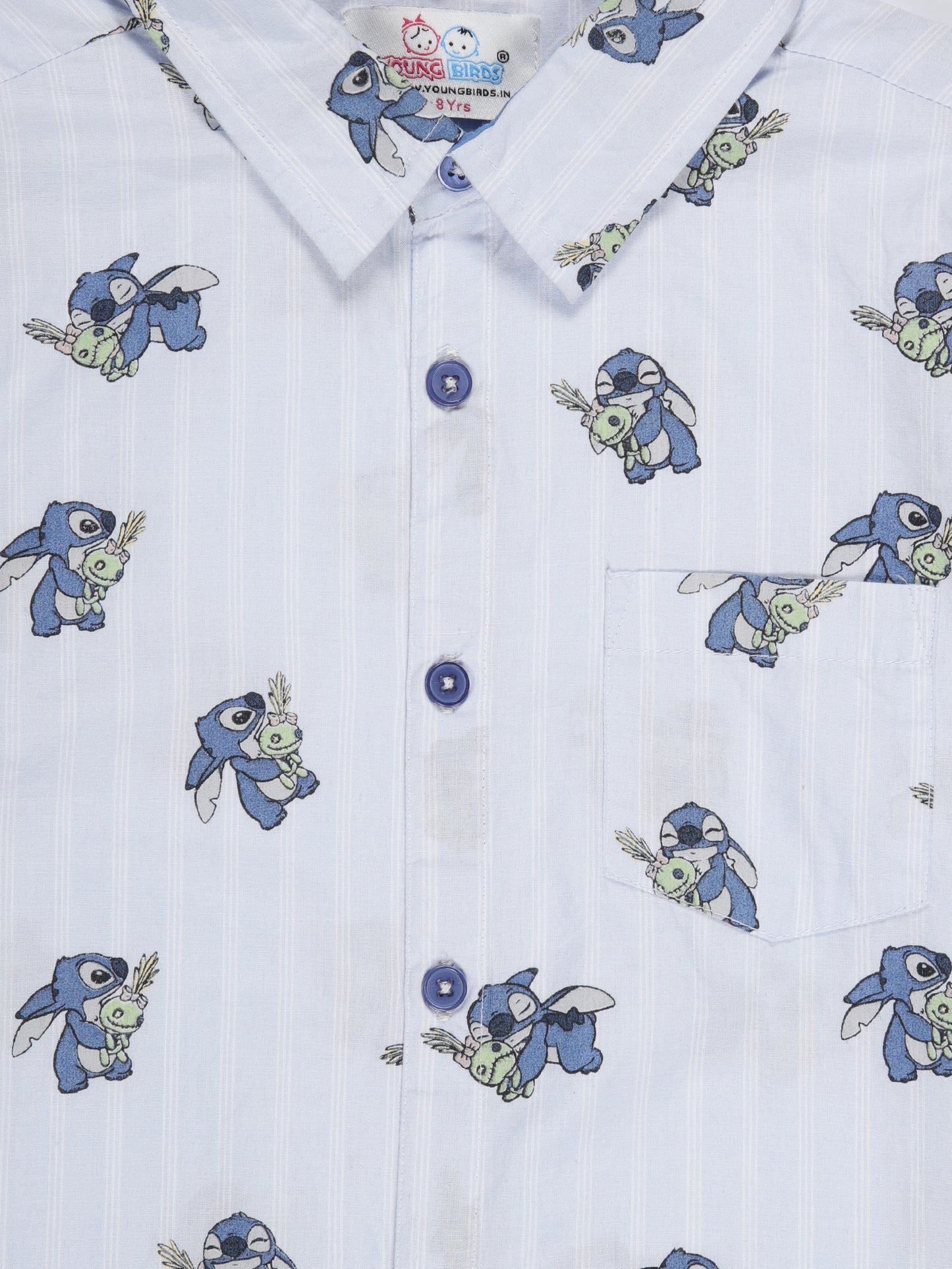 Young Birds Boys Short Sleeve Shirt - Rabbit Print