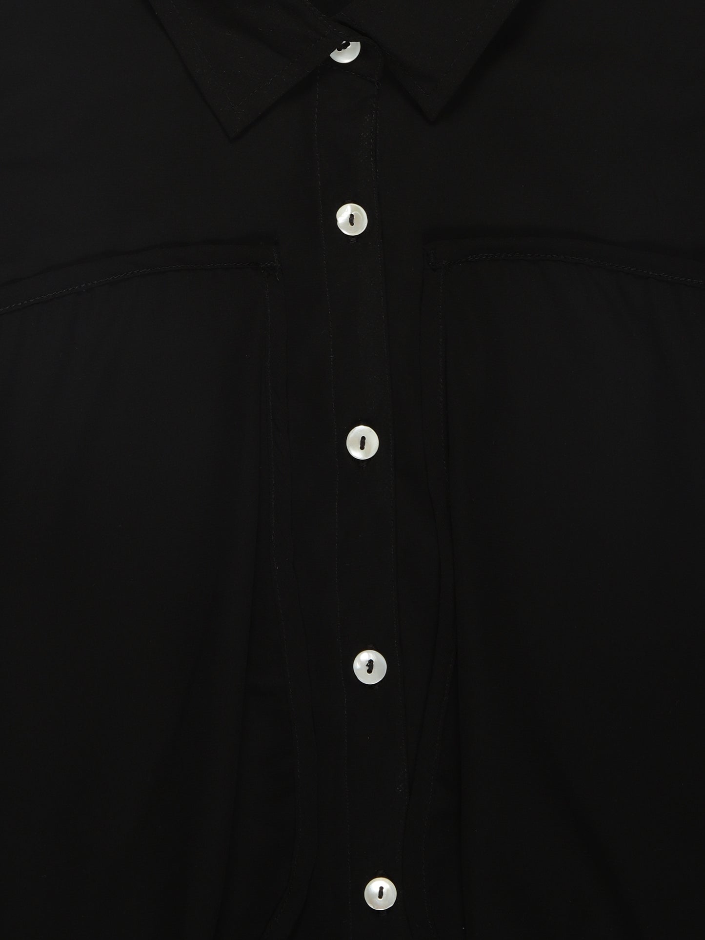 Young Birds Girls Asymmetrical Top - Black