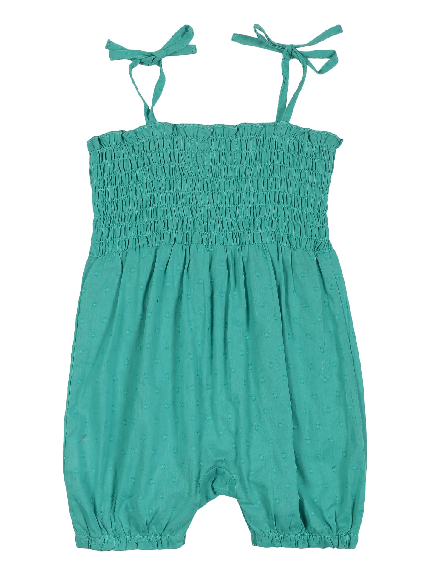 Young Birds Smocked Dobby Baby Romper