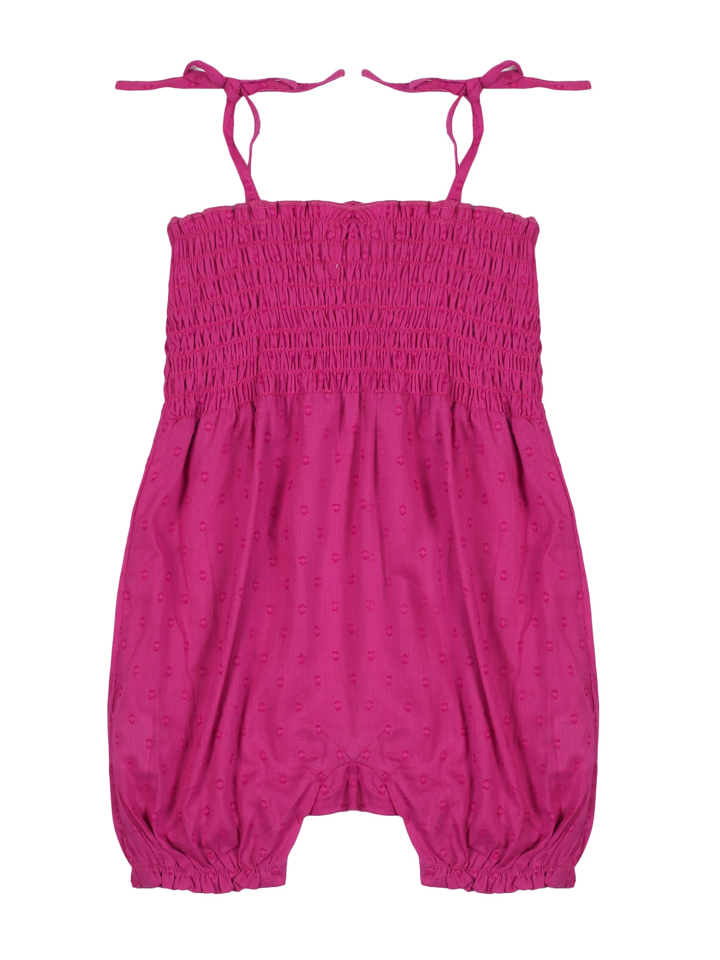 Young Birds Smocked Dobby Baby Romper