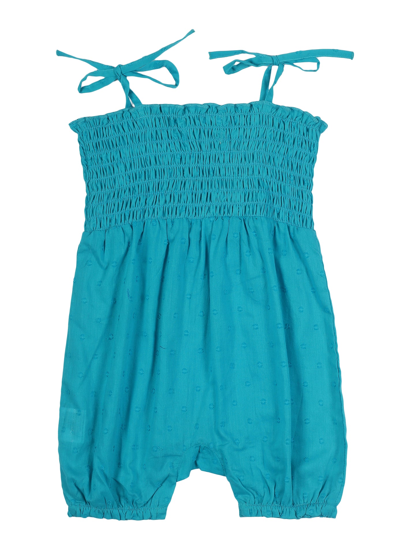Young Birds Smocked Dobby Baby Romper