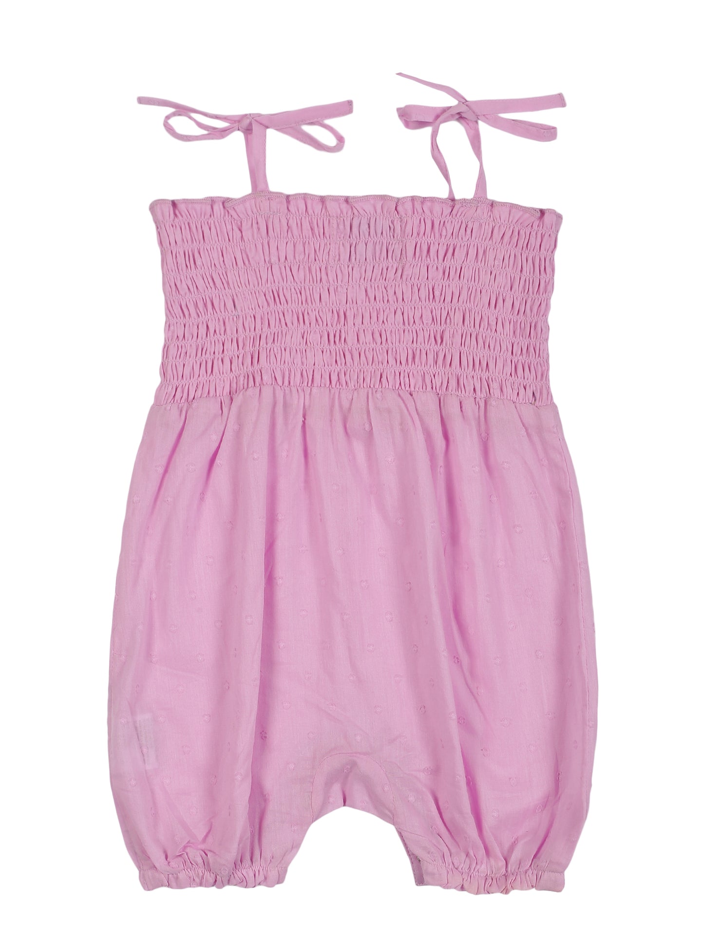 Young Birds Smocked Dobby Baby Romper