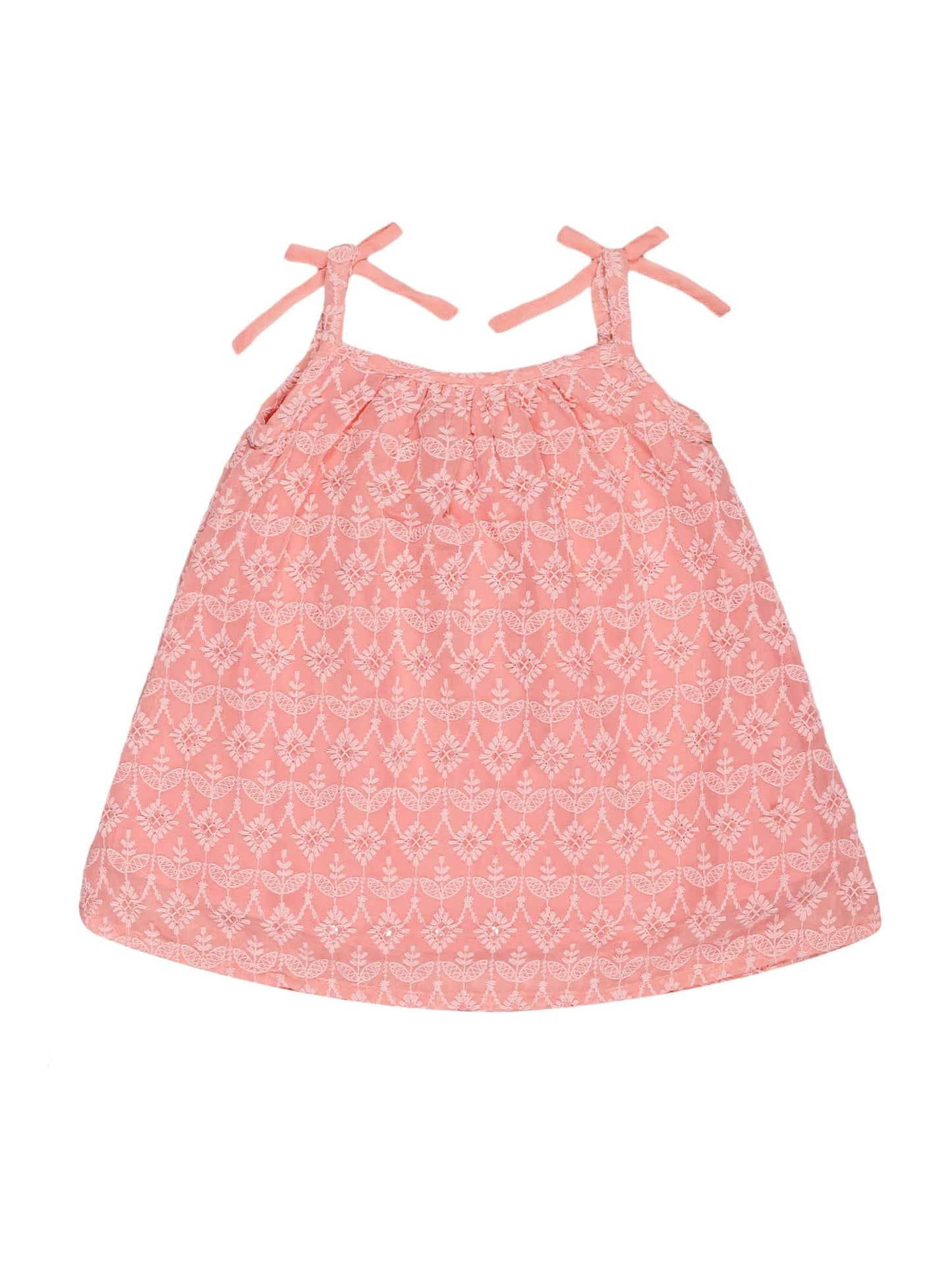 Young Birds All Over Embroidery Baby Dress