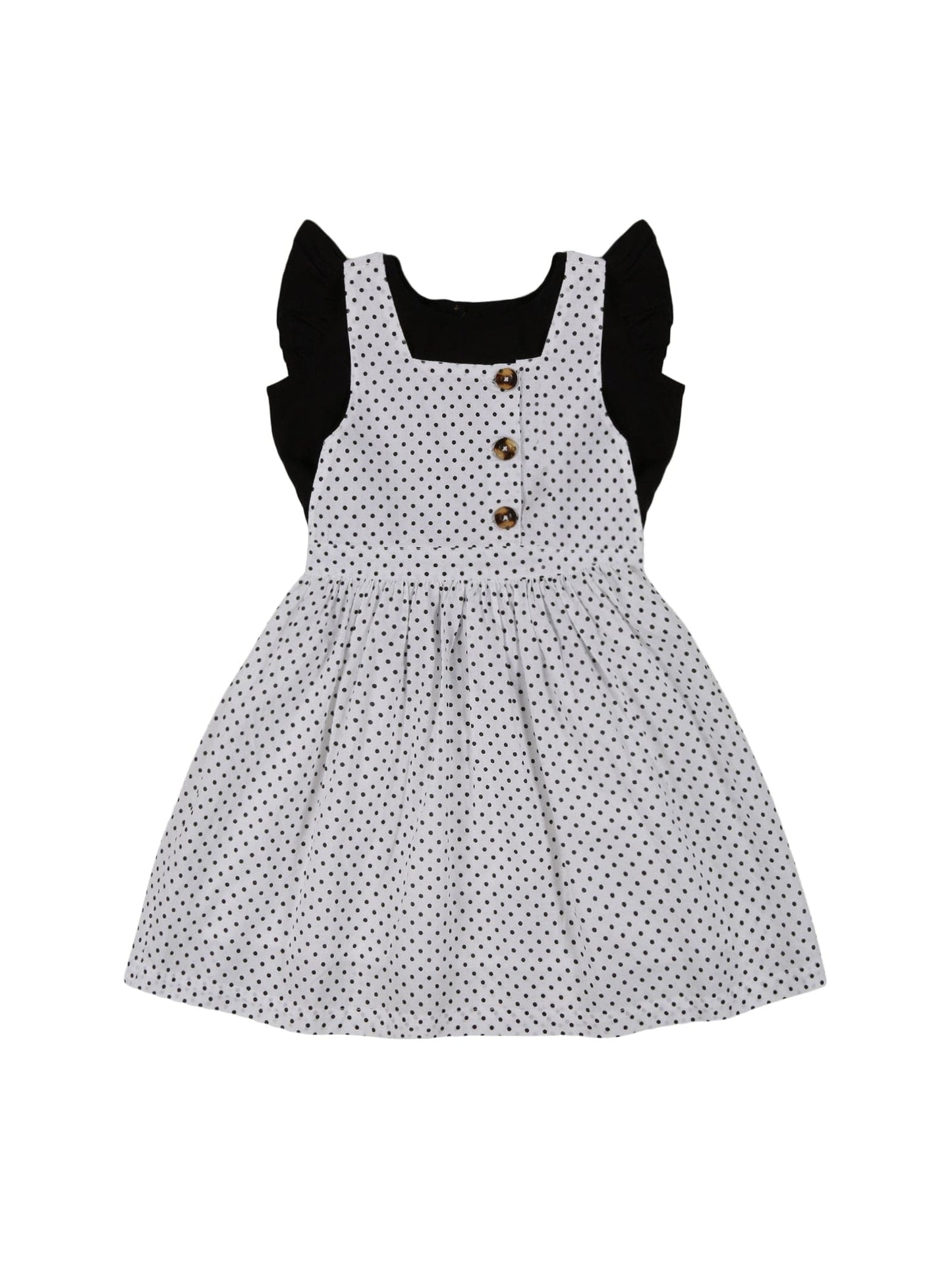 Young Birds Ruffle Sleeve Pinafore Set