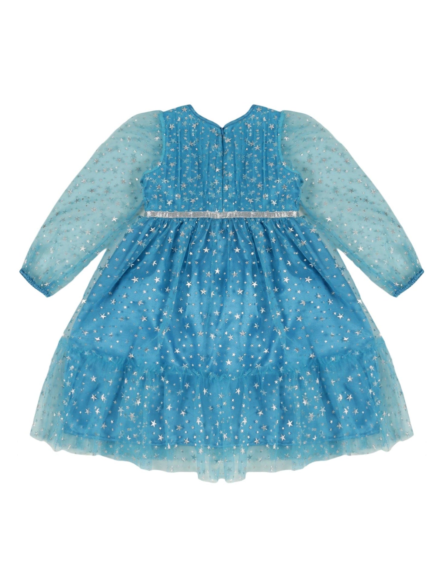Young Birds Star Print Mesh Dress