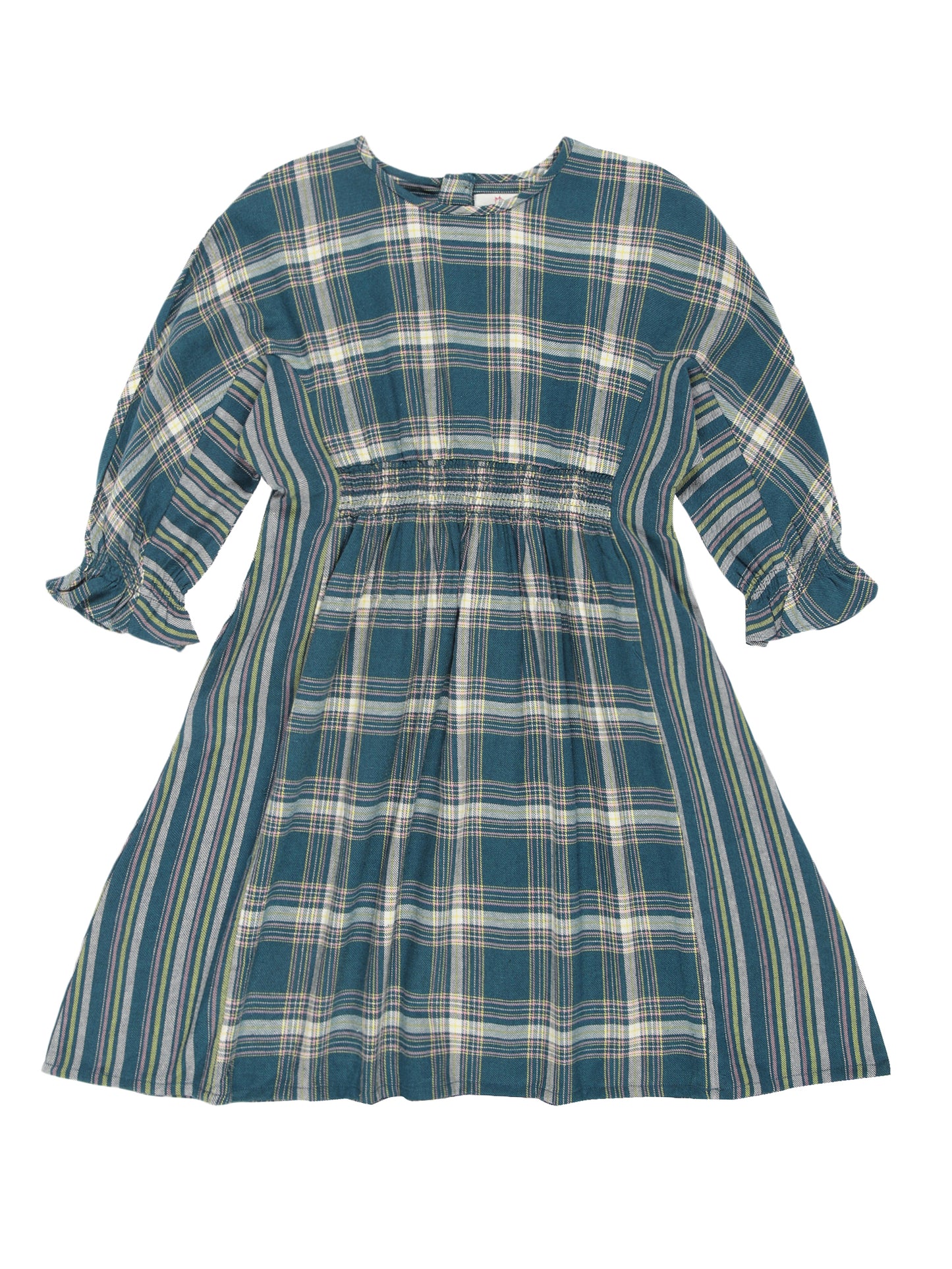 Young Birds Checked V Stripe Dress
