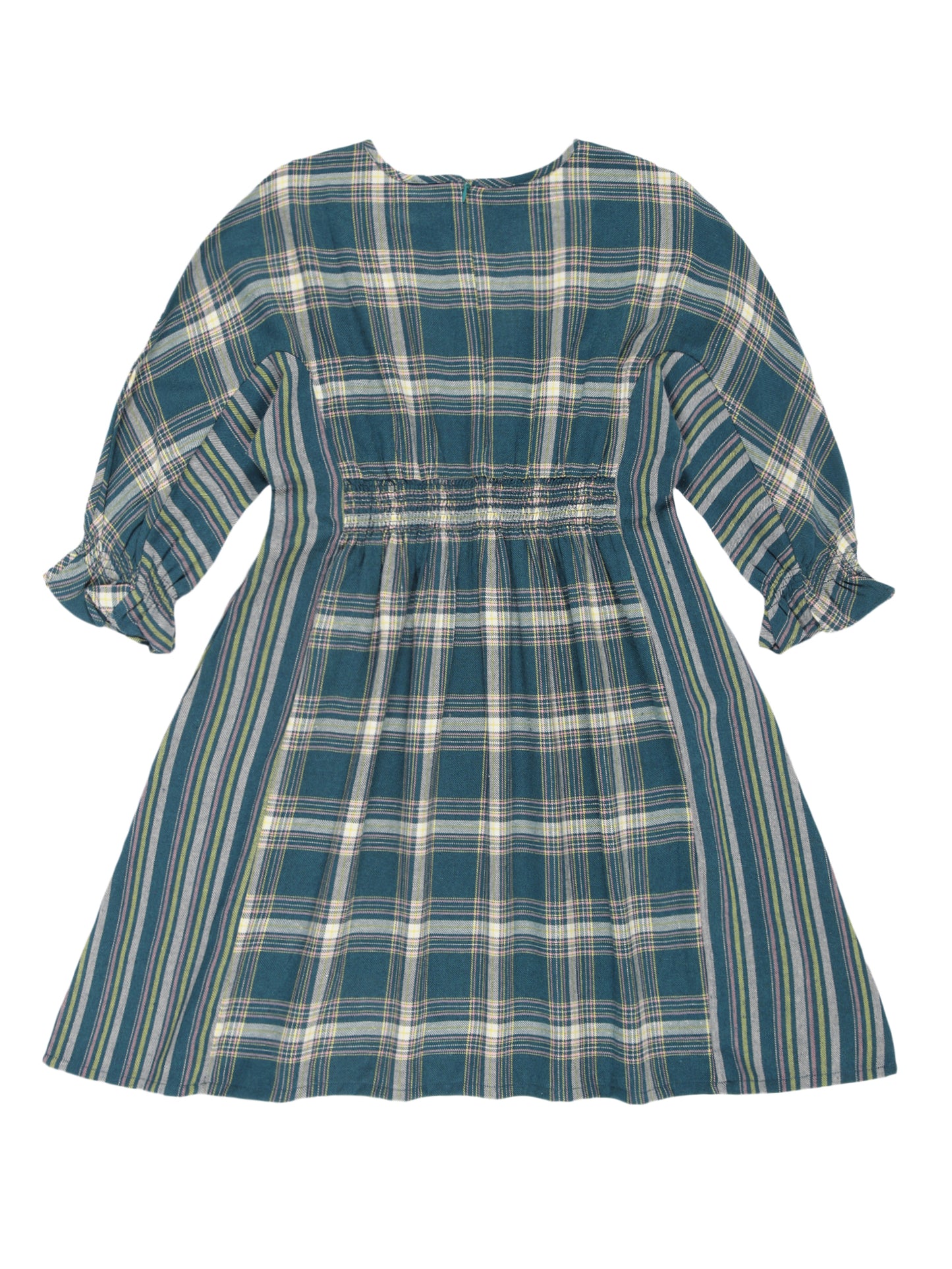 Young Birds Checked V Stripe Dress