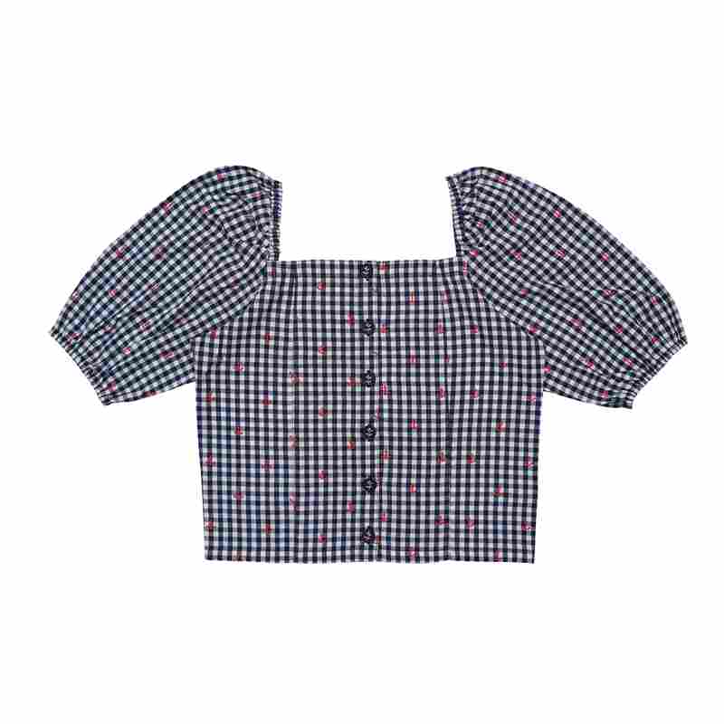 Youngly Square Neck Crop Blouse