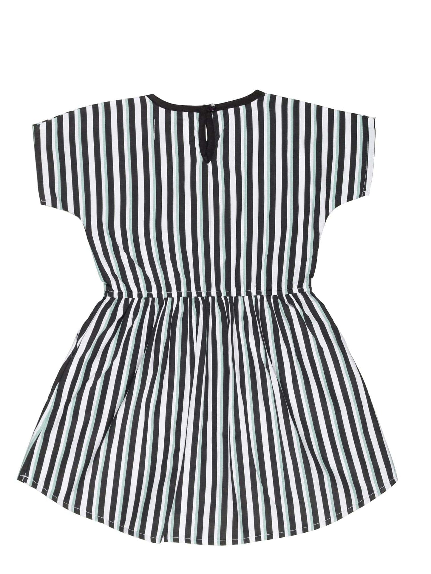 Young Birds Vertical Stripe Short Dress