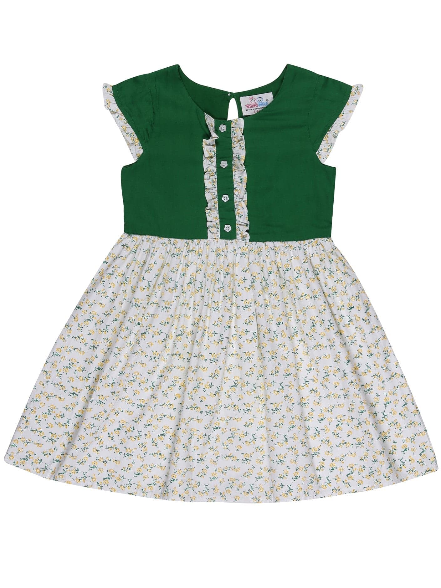 Young Birds Printed Ruffle Dress