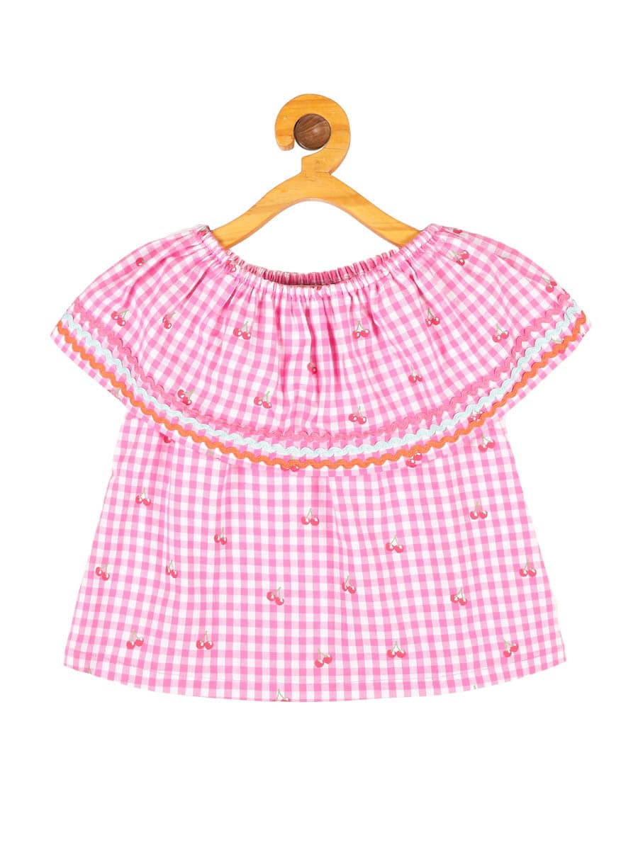 Young Birds Shoulder Flounce Top
