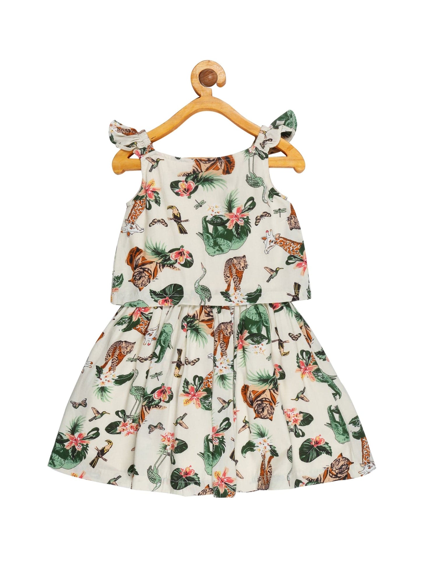 Young Birds Printed Layered Dress