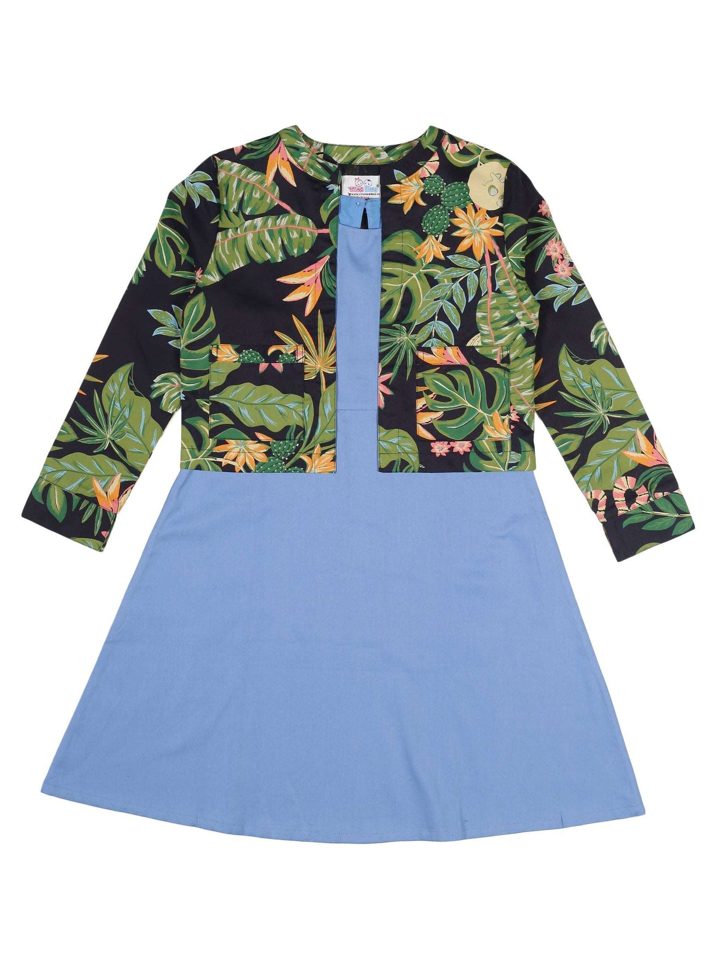 Young Birds Tropical Print Jacket Set