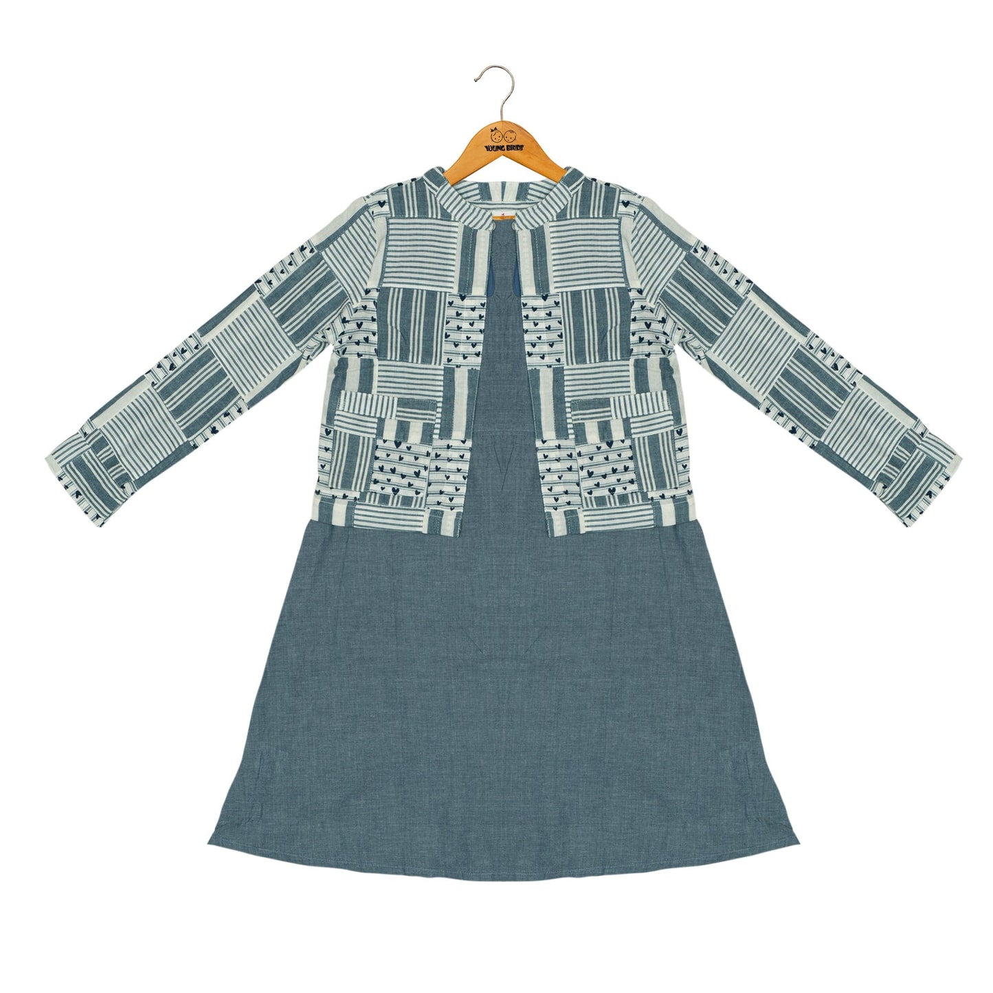 Young Birds Patch Work Jacket Set