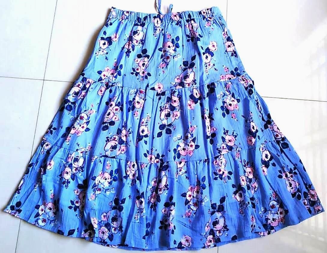 Youngly Crinkle Cotton Skirt