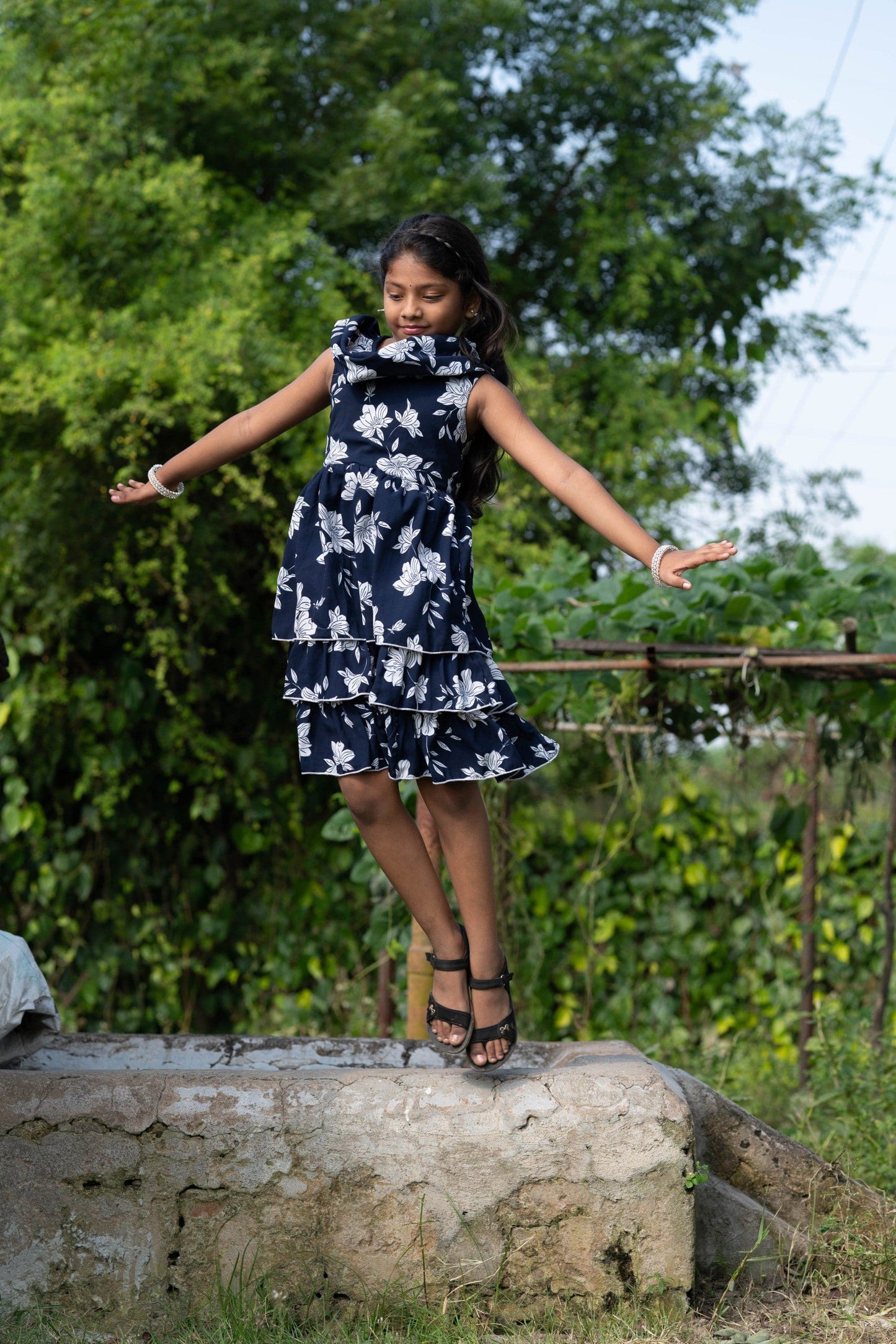 Young Birds Shawl Collar Dress