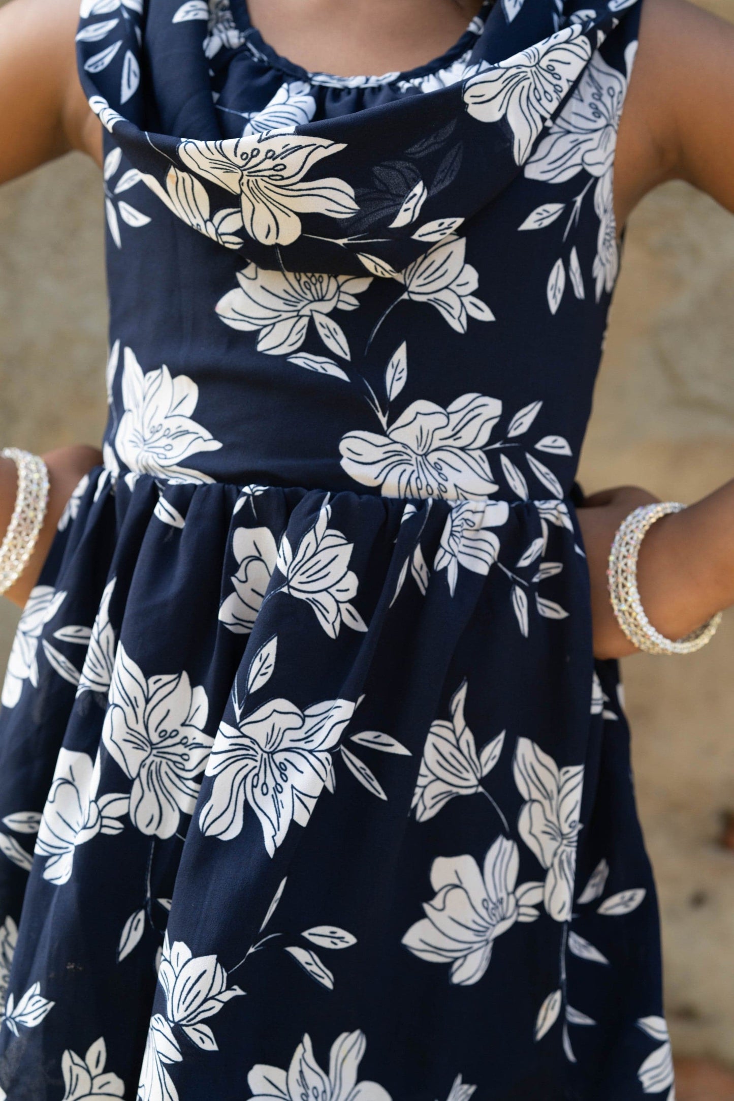 Young Birds Shawl Collar Dress