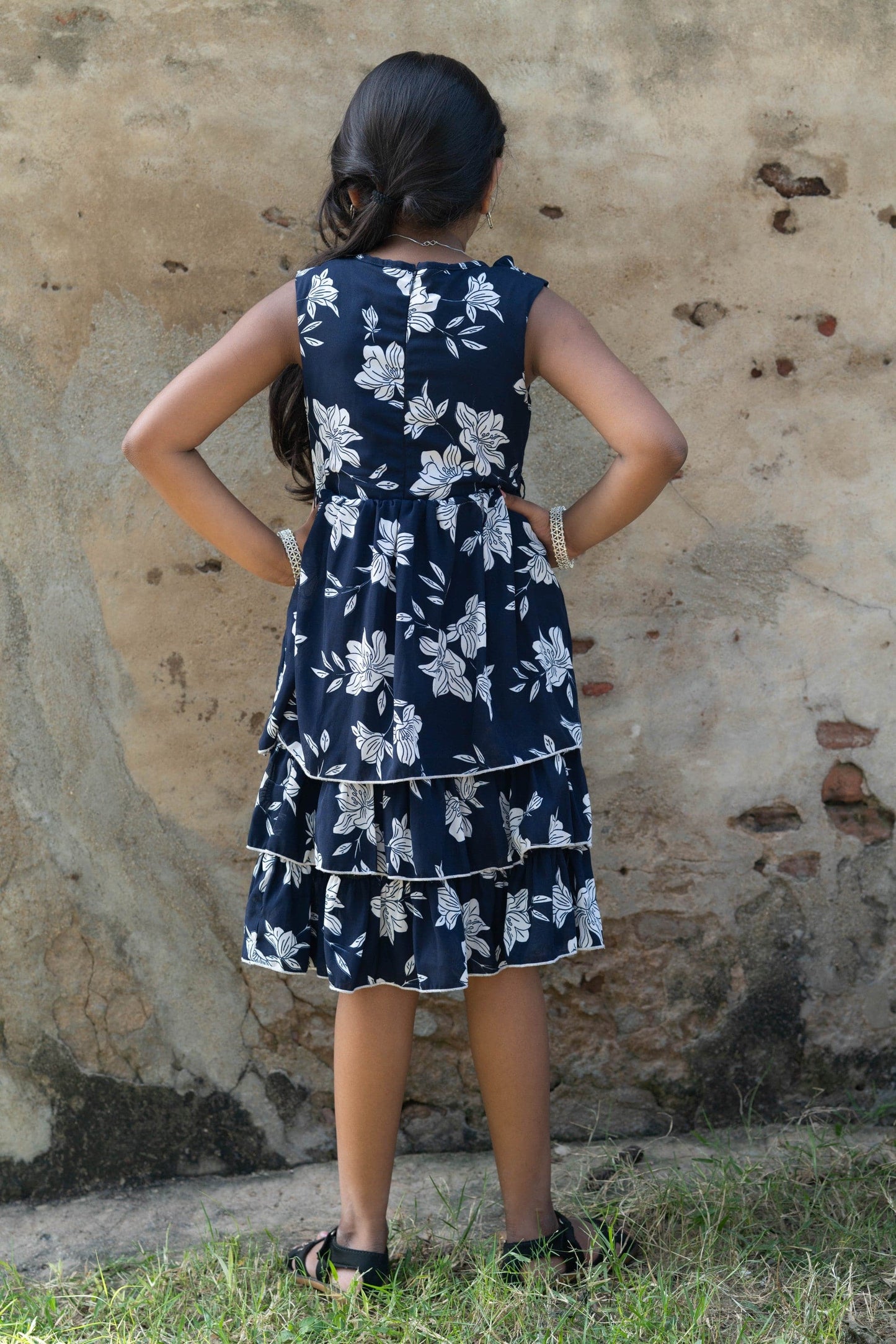 Young Birds Shawl Collar Dress