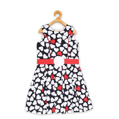 Young Birds AOP Heart Print Dress