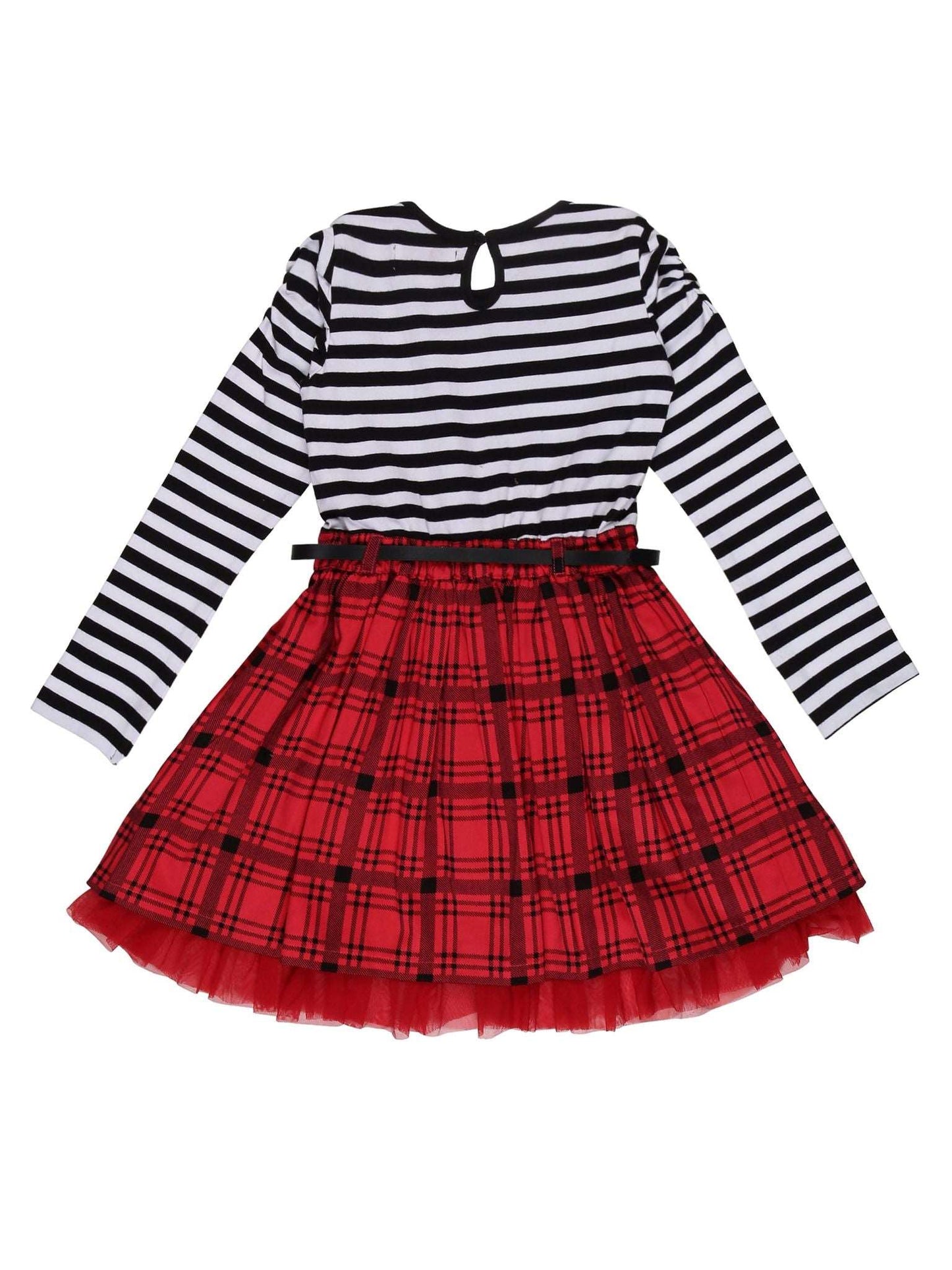 Young Birds Feeder Stripe Knit & Woven Dress