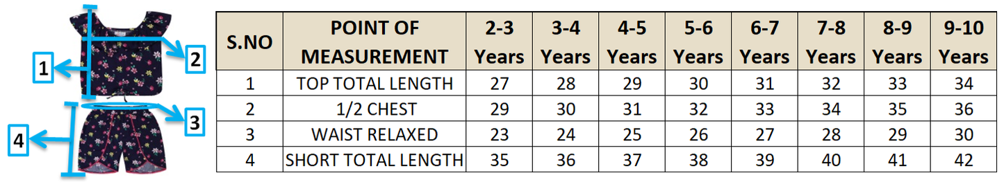 Young Birds Floral Printed Top with Short