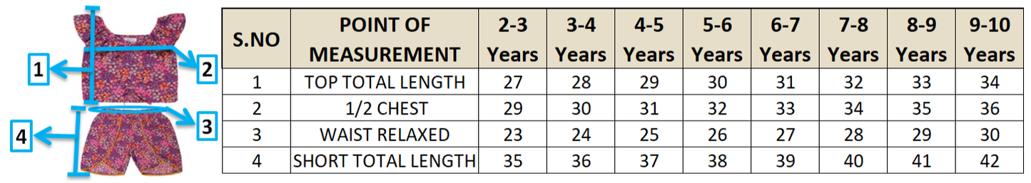 Young Birds Floral Printed Top with Short