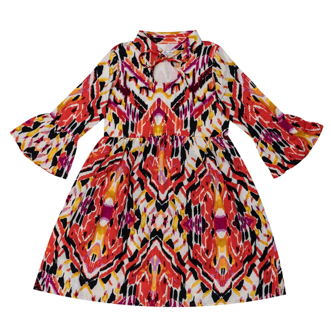 Young Birds Front Keyhole Collar Dress