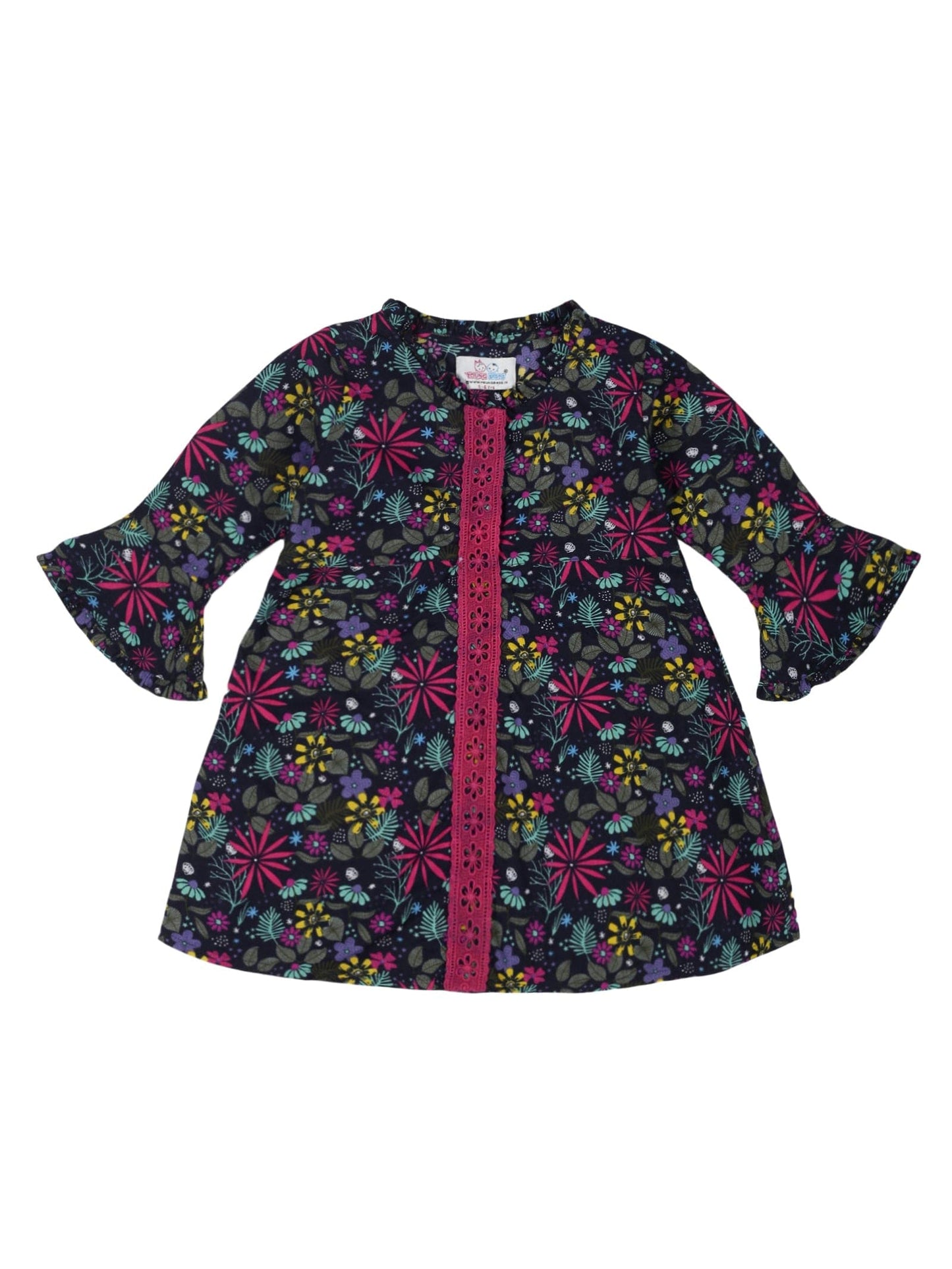 Young Birds Front Open Button Shirt Dress