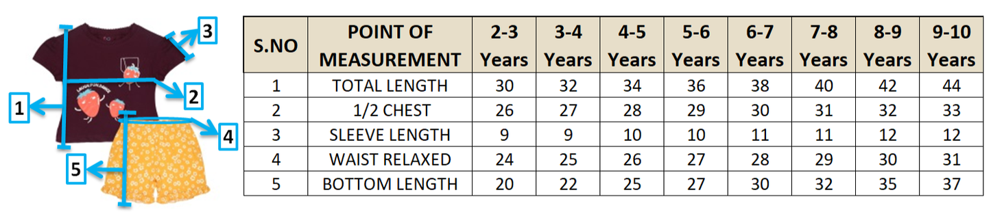 Young Birds Girls T Shirt With Shorts