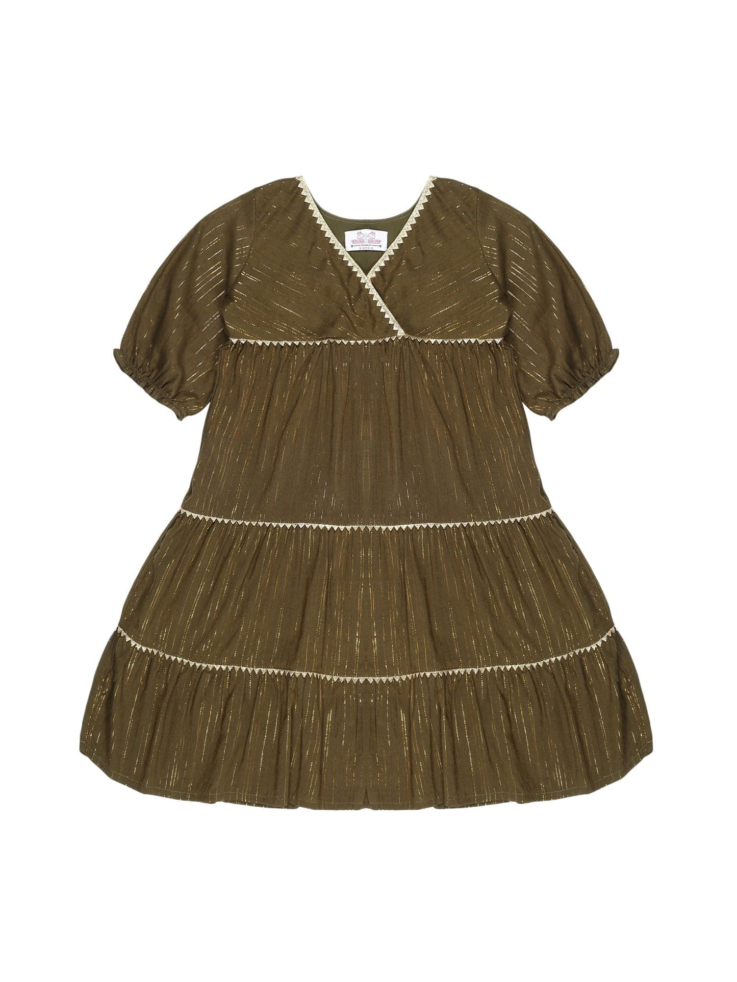 Young Birds Lurex Stripe Dress