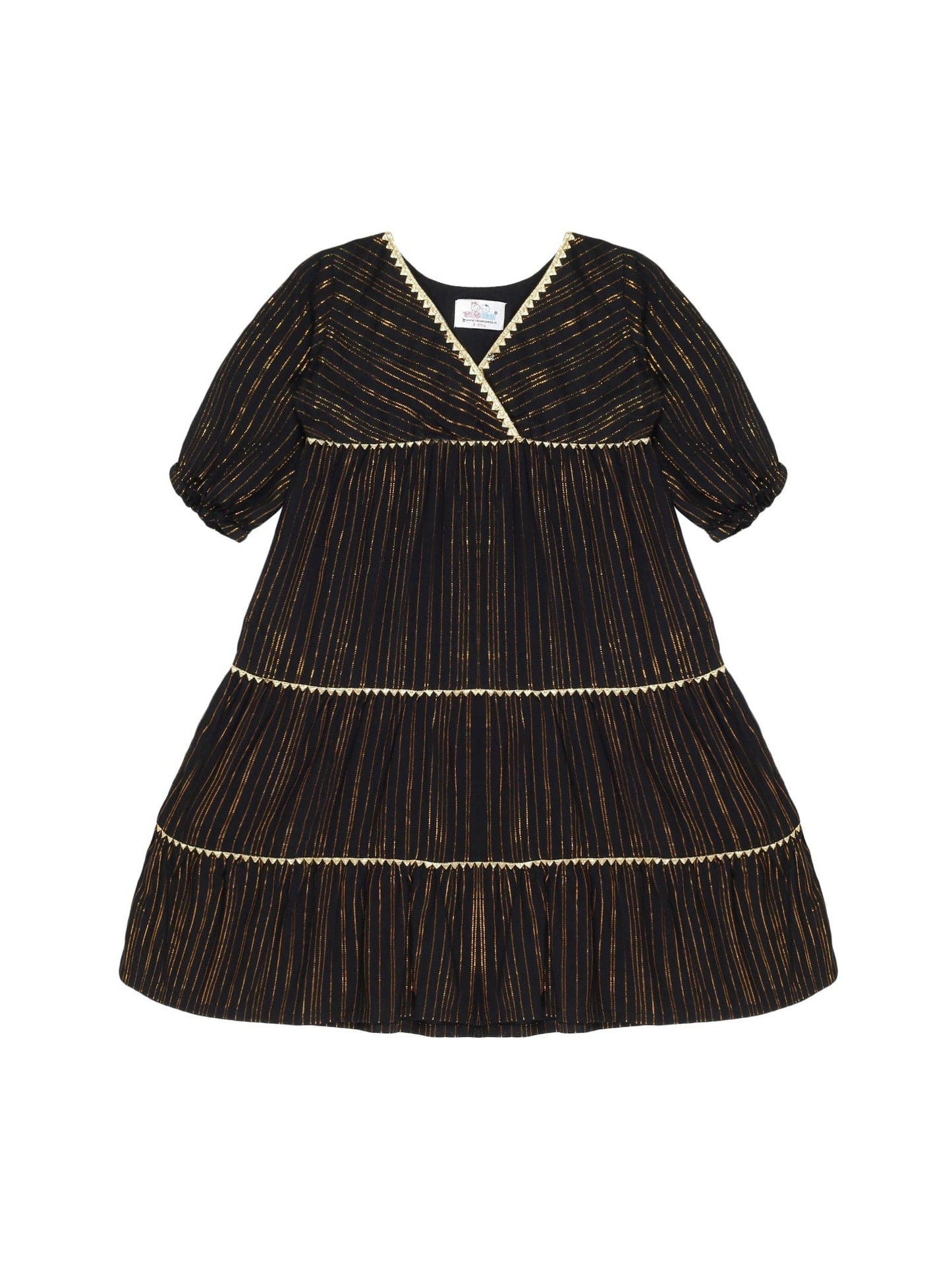 Young Birds Lurex Stripe Dress