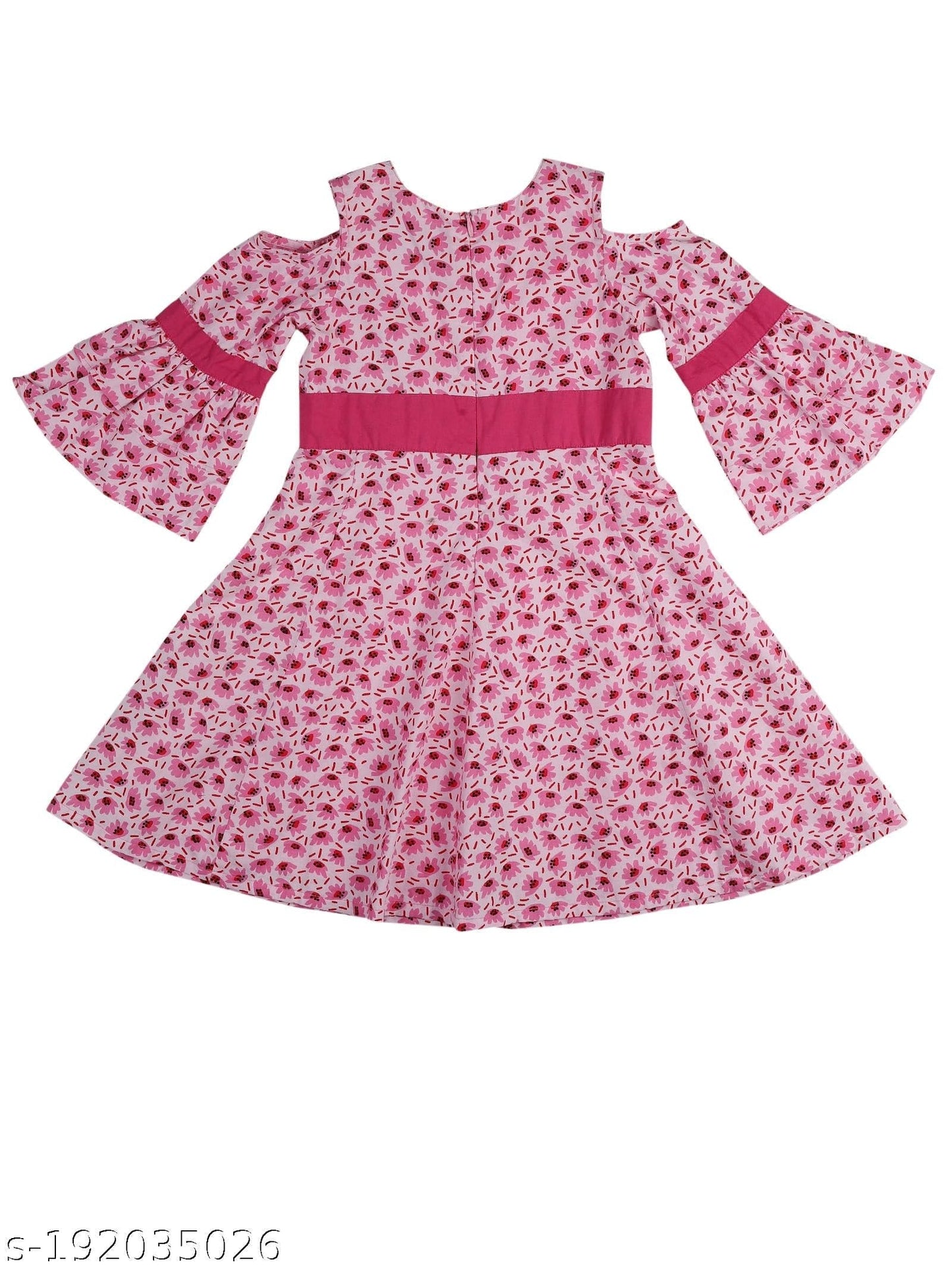 Young Birds Off shoulder Fancy Sleeve Dress