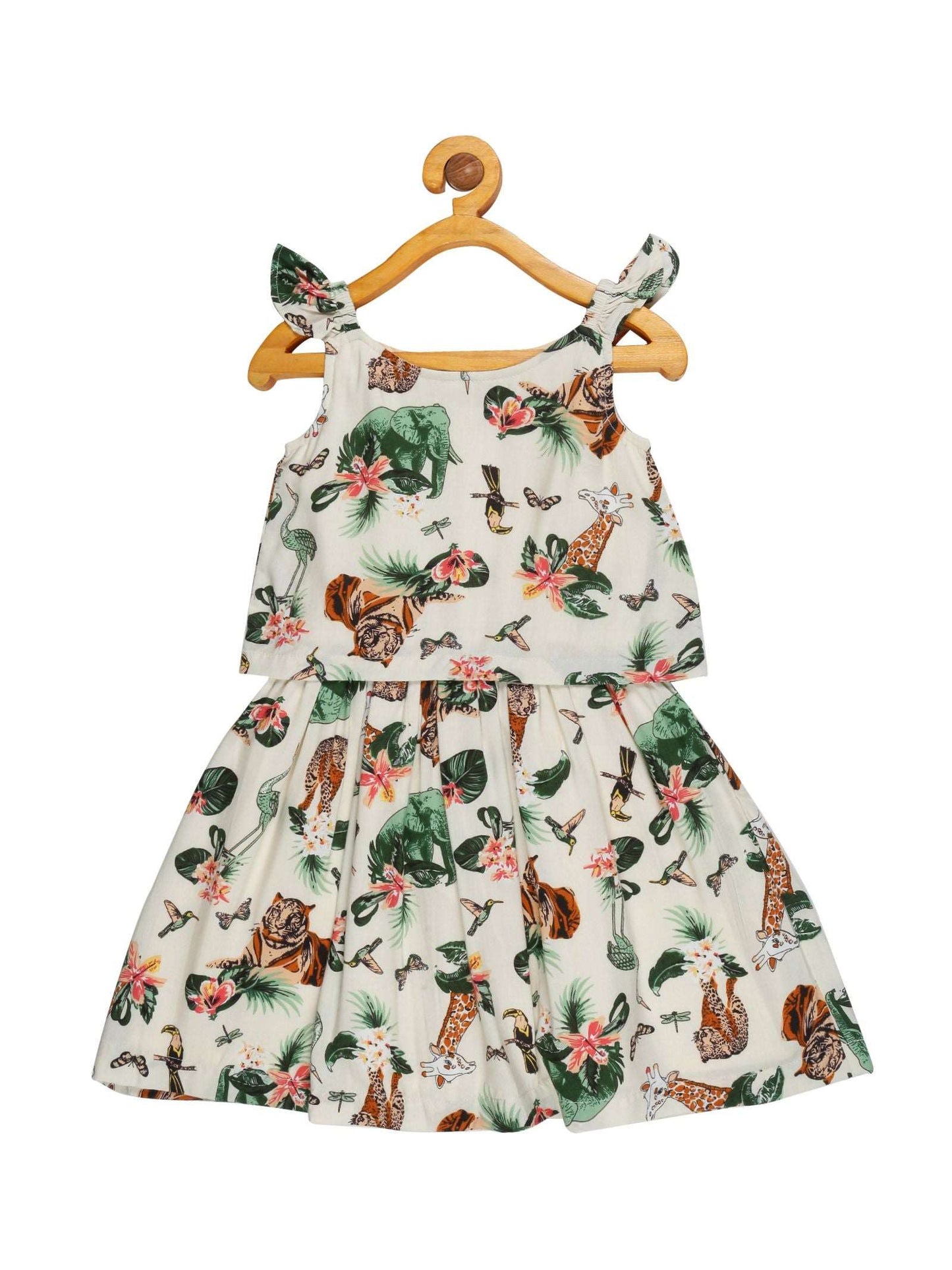 Young Birds Printed Layered Dress