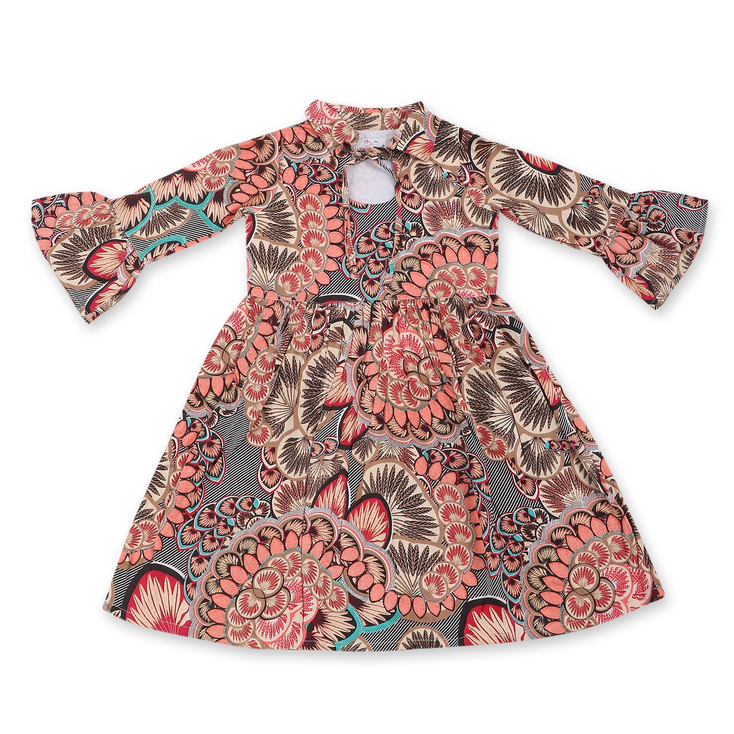 Youngbirds Girls Front Keyhole Collar Dress