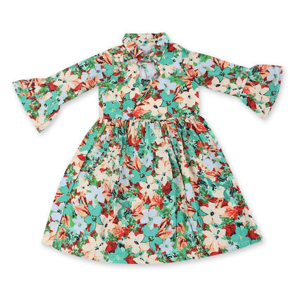 Youngbirds Girls Front Keyhole Collar Dress