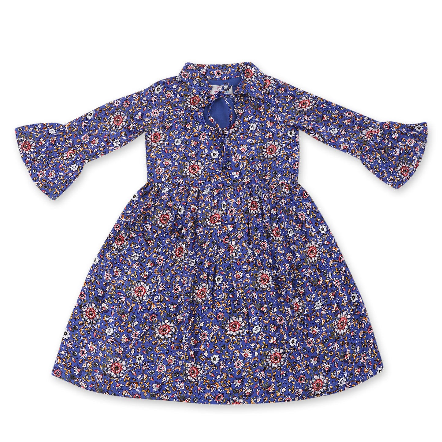 Youngbirds Girls Front Keyhole Collar Dress