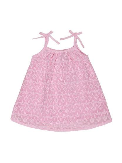 Young Birds All Over Embroidery Baby Dress
