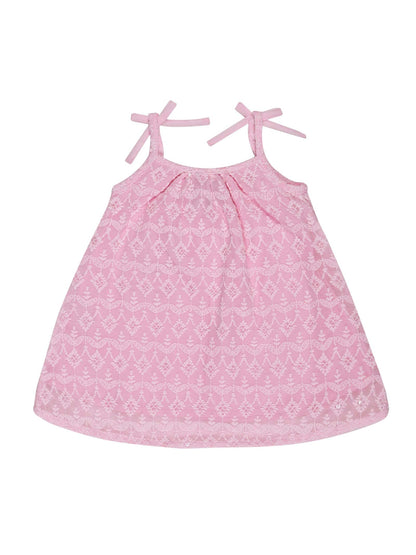 Young Birds All Over Embroidery Baby Dress
