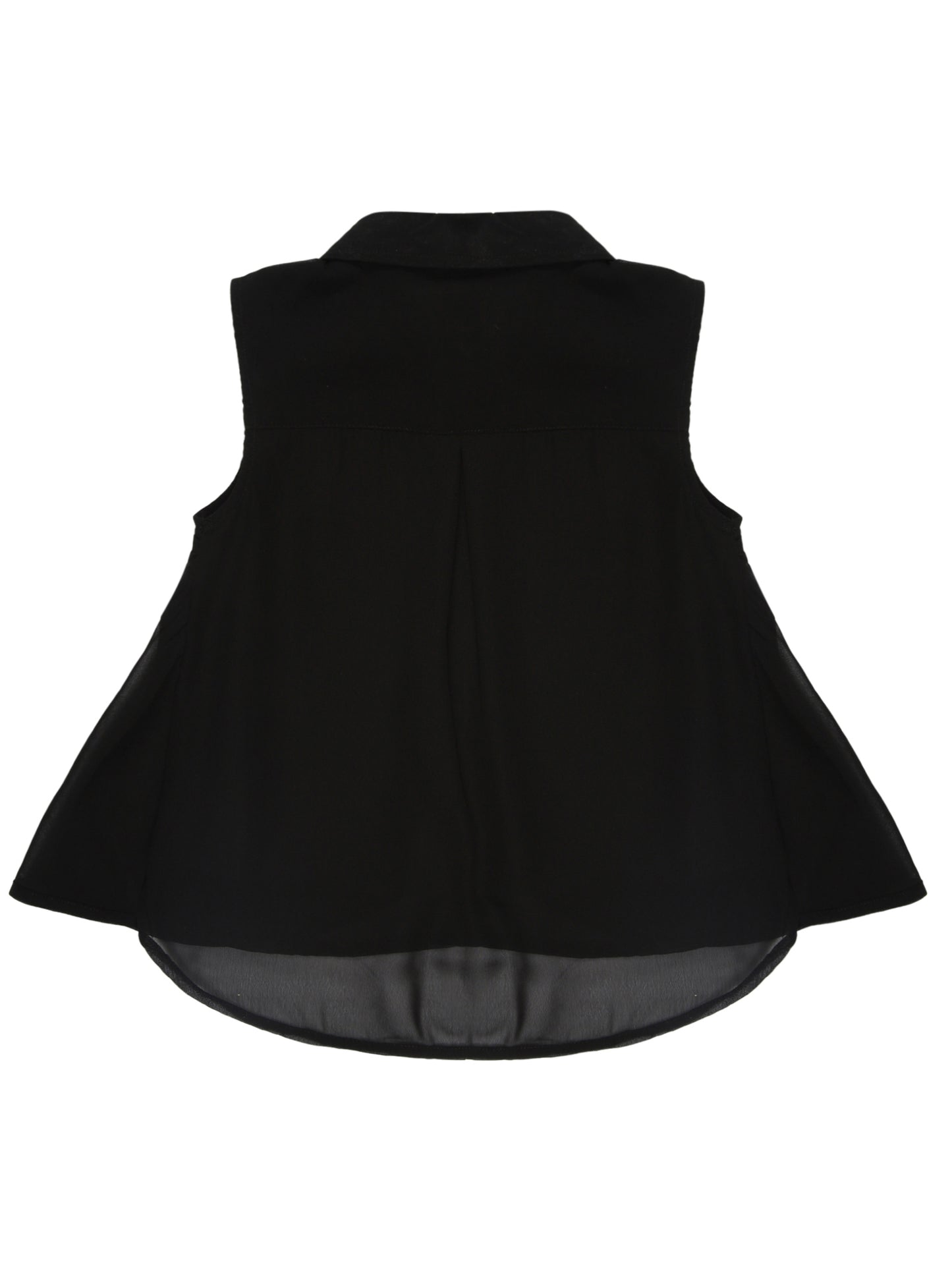 Young Birds Girls Asymmetrical Top - Black