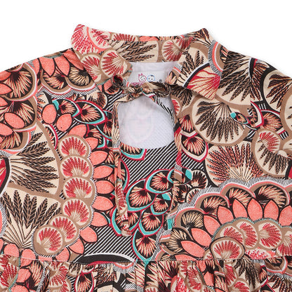 Youngbirds Girls Front Keyhole Collar Dress