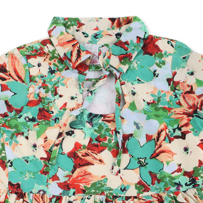 Youngbirds Girls Front Keyhole Collar Dress