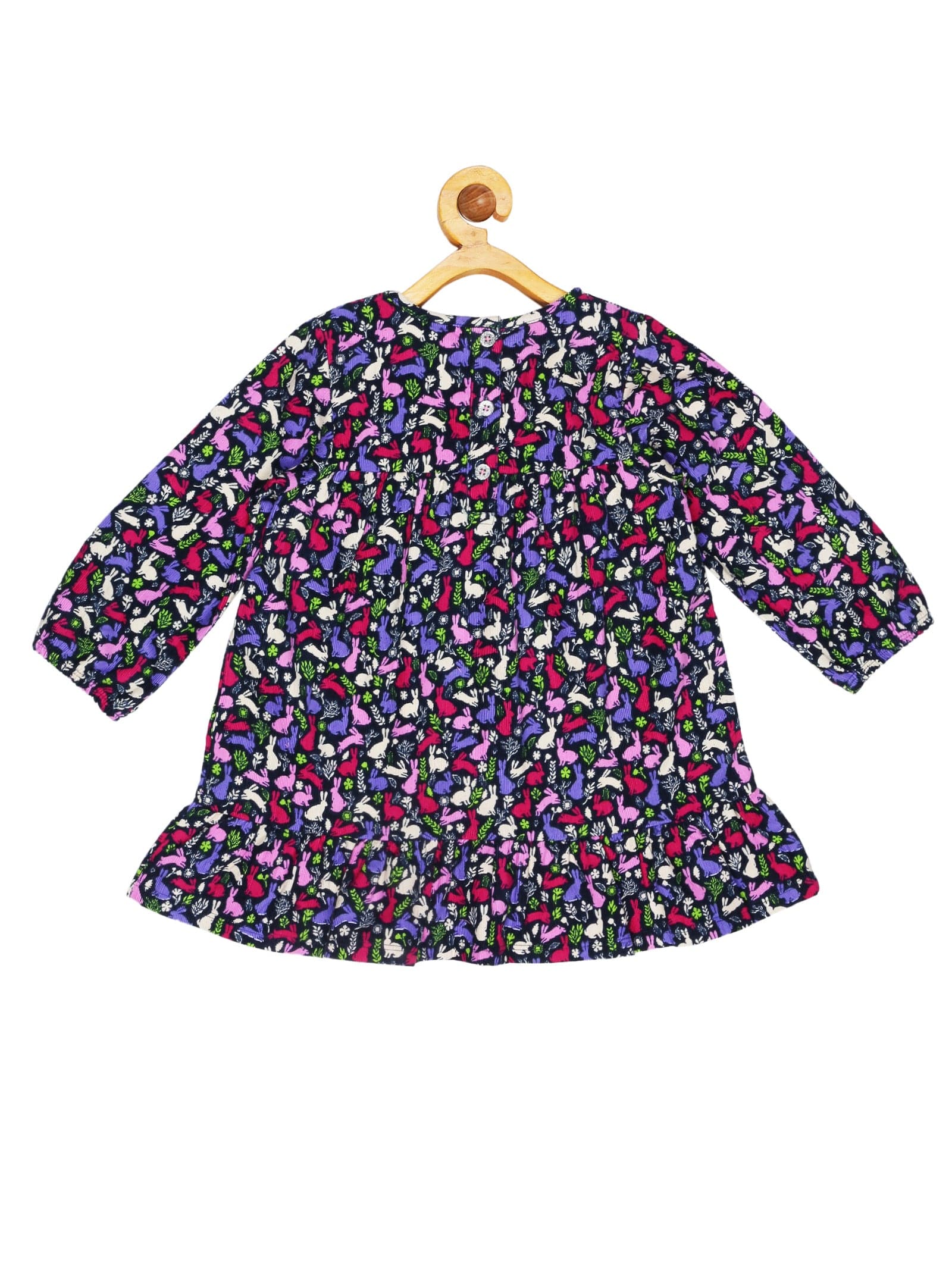 Young Birds Sillhouettes Baby Cord Dress