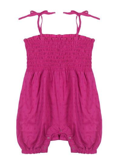 Young Birds Smocked Dobby Baby Romper