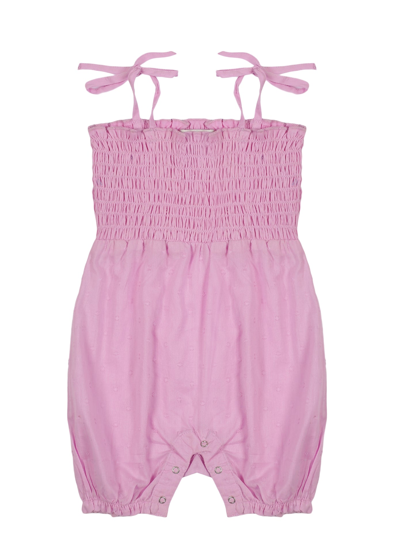 Young Birds Smocked Dobby Baby Romper