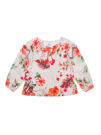 Young Birds Floral Print Full Sleeve Top